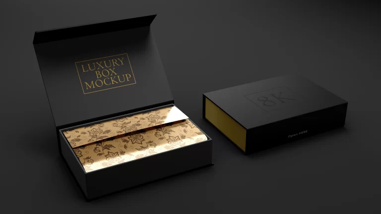 Black Luxury Box Mockup Free Download