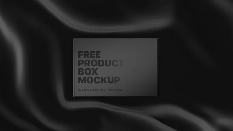 Elegant box Mockup Black Free PSD download