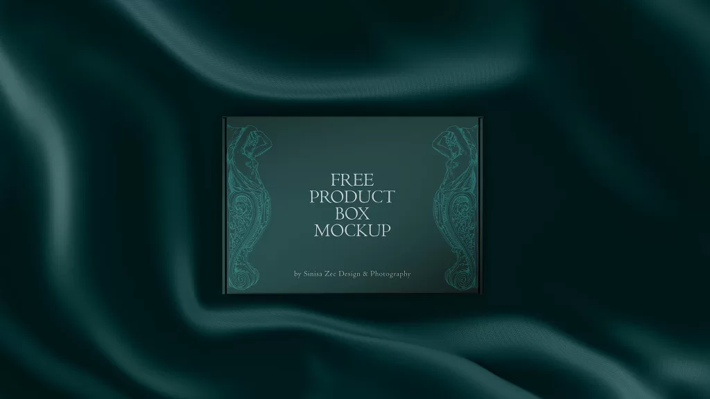 Elegant box Mockup Green free PSD Mockup