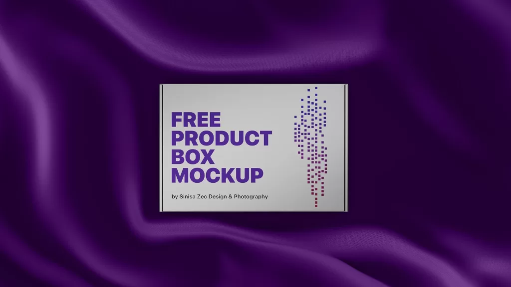 Elegant box Mockup Purple free PSD download