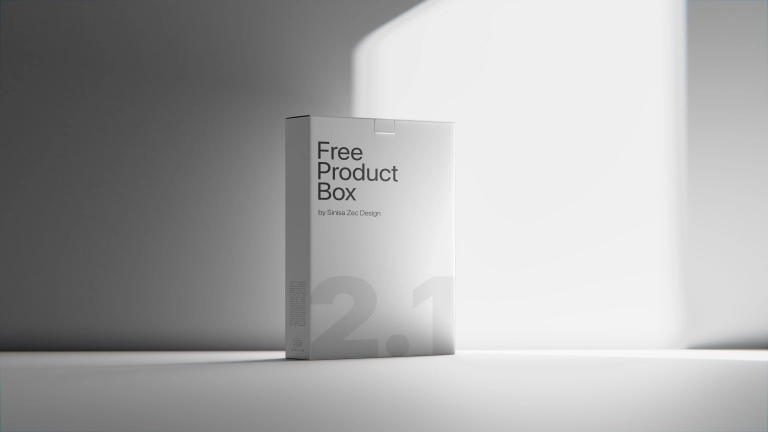 Product Box free PSD Mockup white
