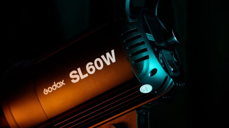 A product shot of the Godox LR150 Air inflatable ring light and the LC500R Air inflatable wand light, showing their unique design.