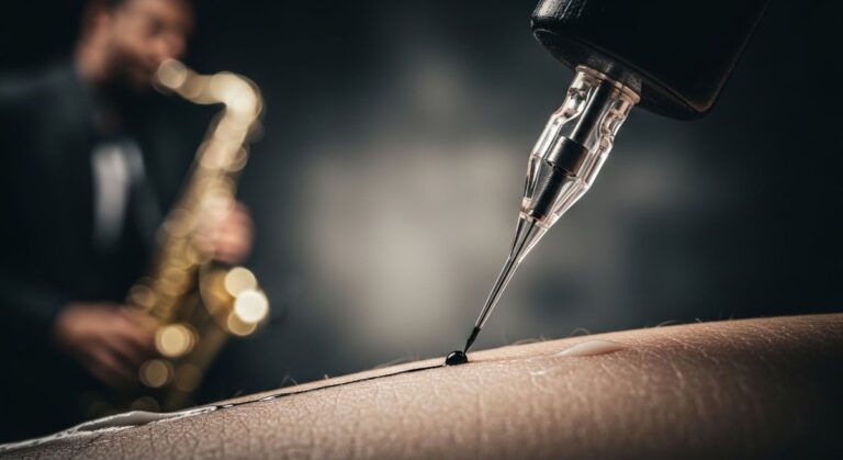 An illustration of the copyright issues at stake in the Sedlik v. Von Drache tattoo case.